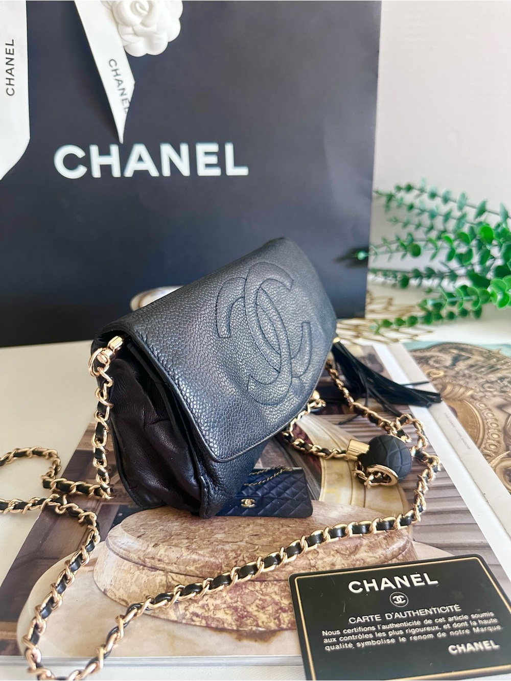 CHANEL Black Caviar Classic Flap Clutch - Picture 8 of 16